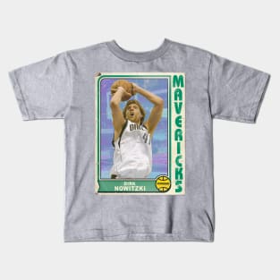 Retro Dirk Nowitzki Trading Card Kids T-Shirt